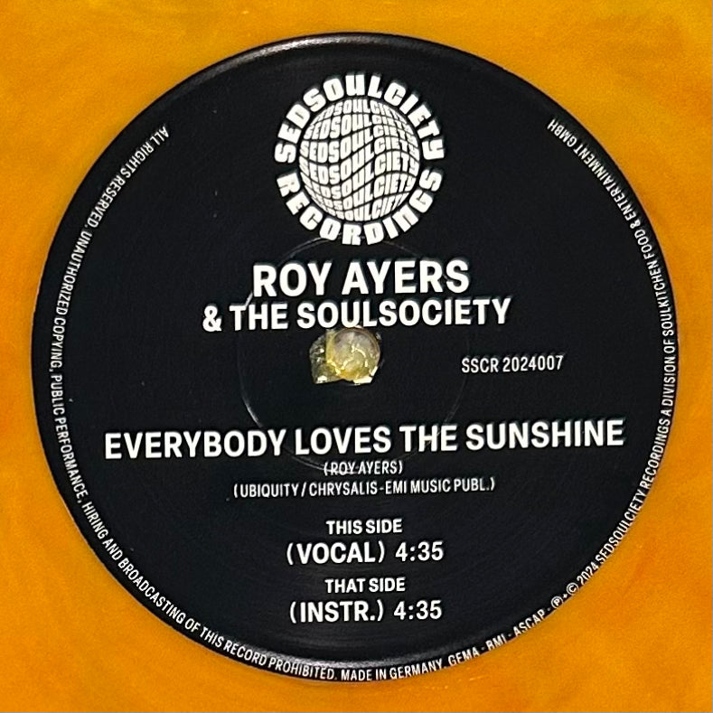 Roy Ayers & The Soulsociety - Everybody Loves The Sunshine b/w Inst