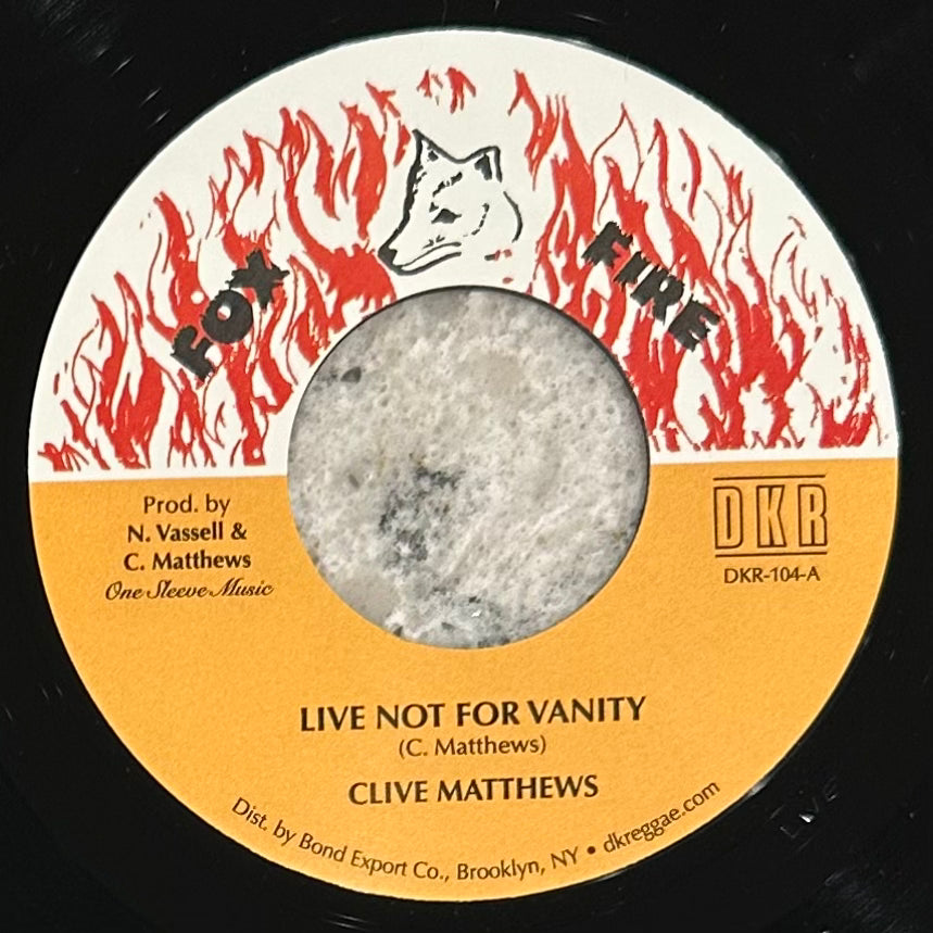 Clive Matthews - Live Not For Vanity b/w Version