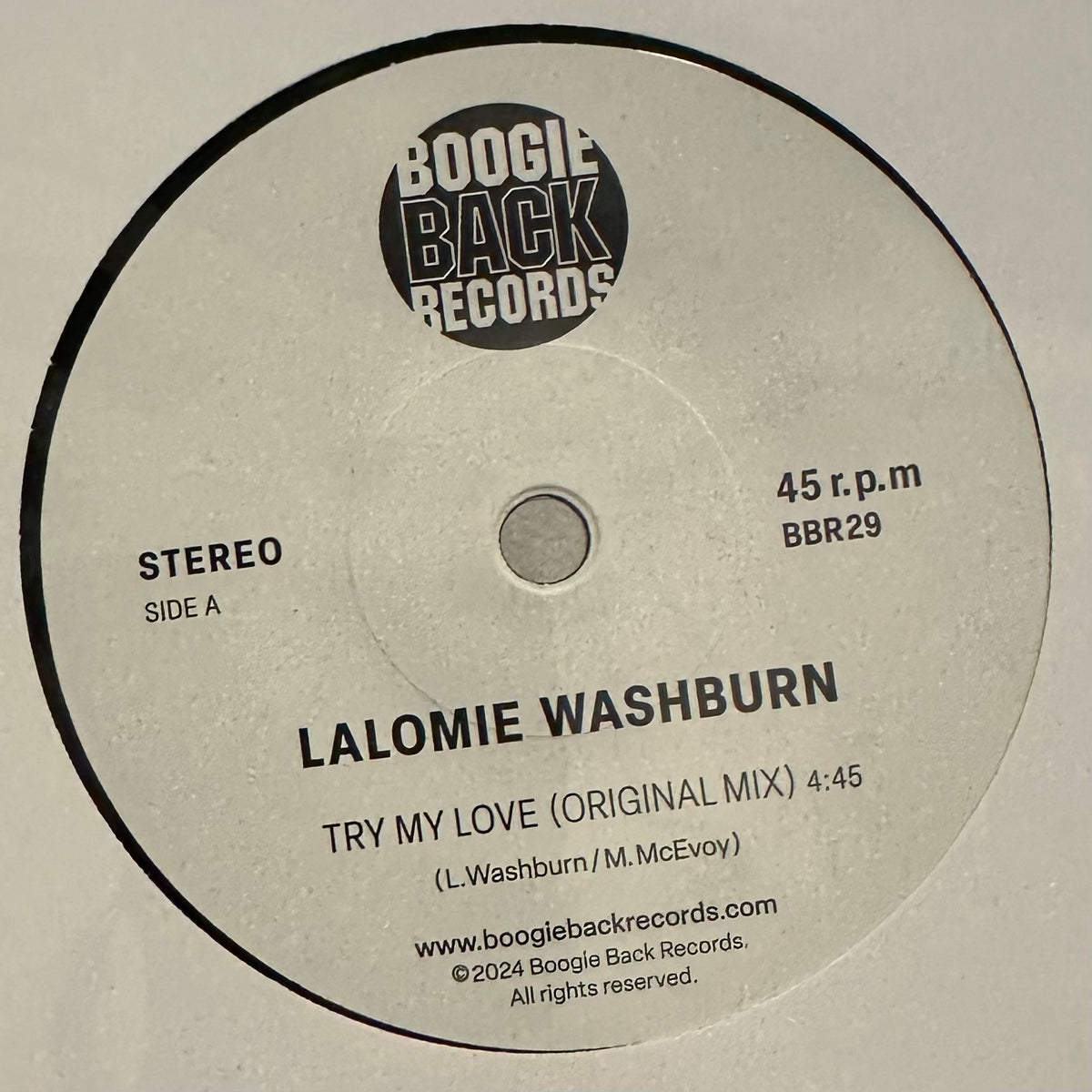 Lalomie Washburn - Try My Love b/w (Boogie Back Mix)