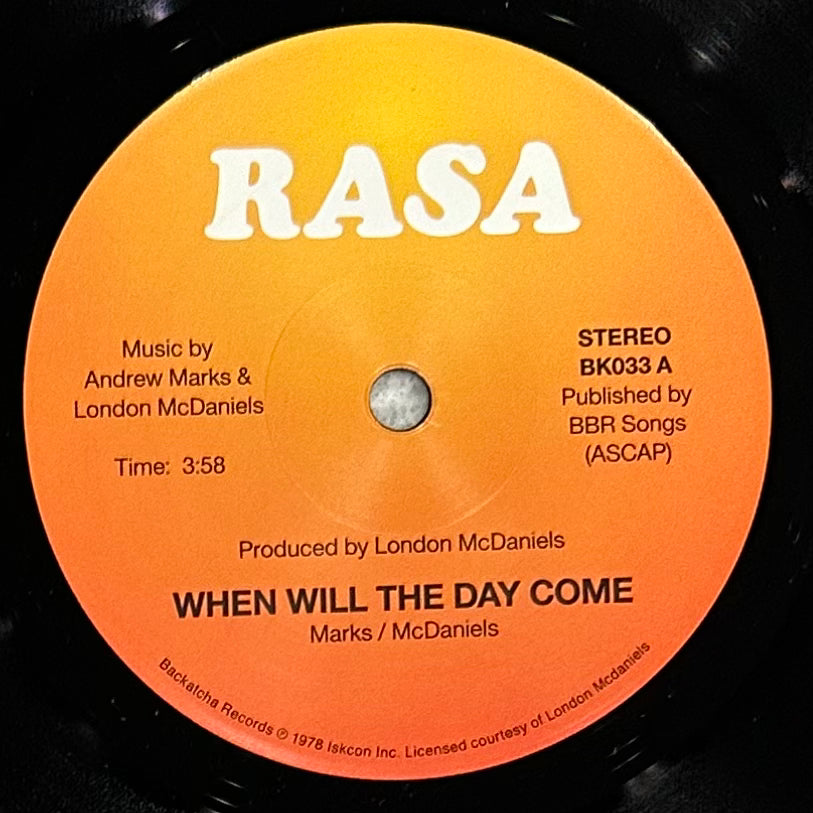 Rasa - When Will The Day Come b/w Within The Sound