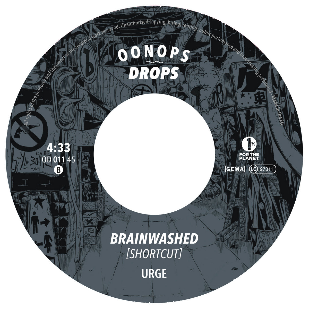 Urge feat. Abdominal & DJ Robert Smith - Brainwashed (Smoove Remix) b/w Brainwashed