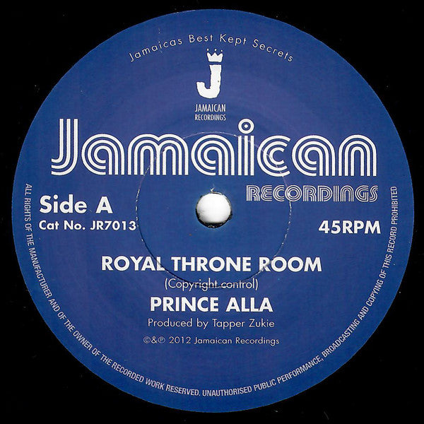 Prince Alla - Royal Throne Room b/w Hail Rastafari