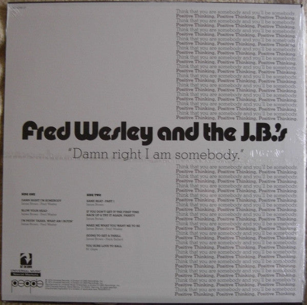 Fred Wesley and the J.B.'s - Damn Right I Am Somebody (LP)