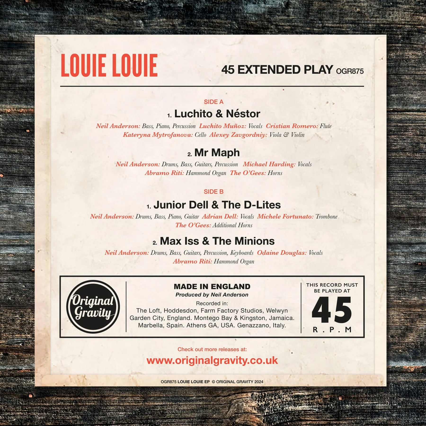 Various Artists - Louie Louie EP (Four Versions) (7")