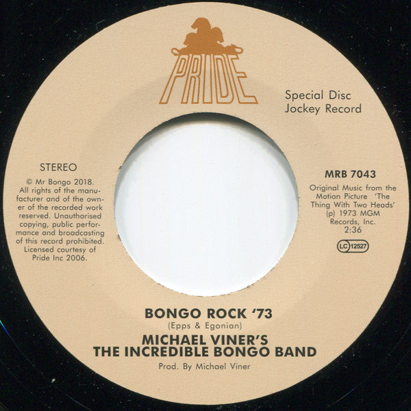 Incredible Bongo Band, The - Bongo Rock '73 b/w Apache