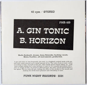 Misha Panfilov Sound Combo - Gin Tonic b/w Horizon