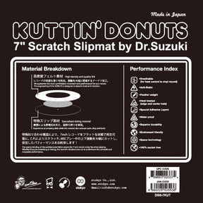 Dr. Suzuki Kuttin' Donuts 7" Skratch Slipmat - White
