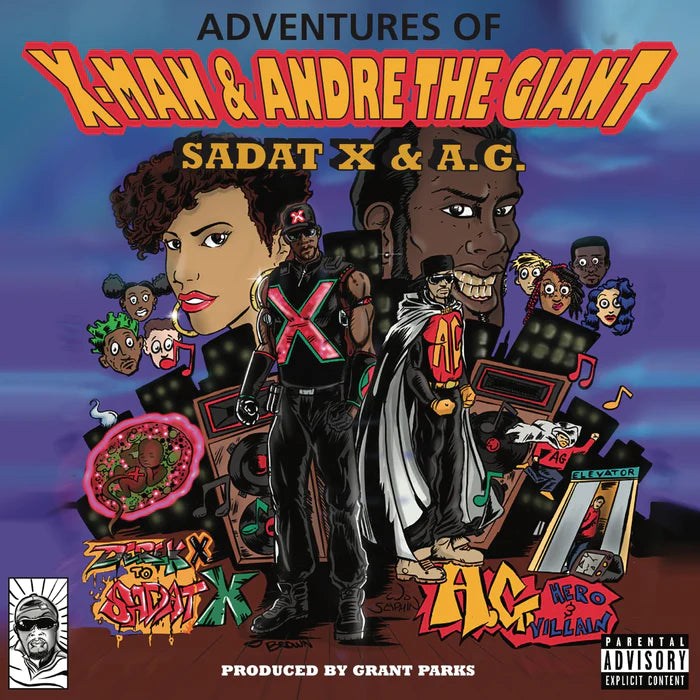 Sadat X & A.G. - Adventures of X-Man & Andre the Giant (splatter 7" w/ comic book & poster)